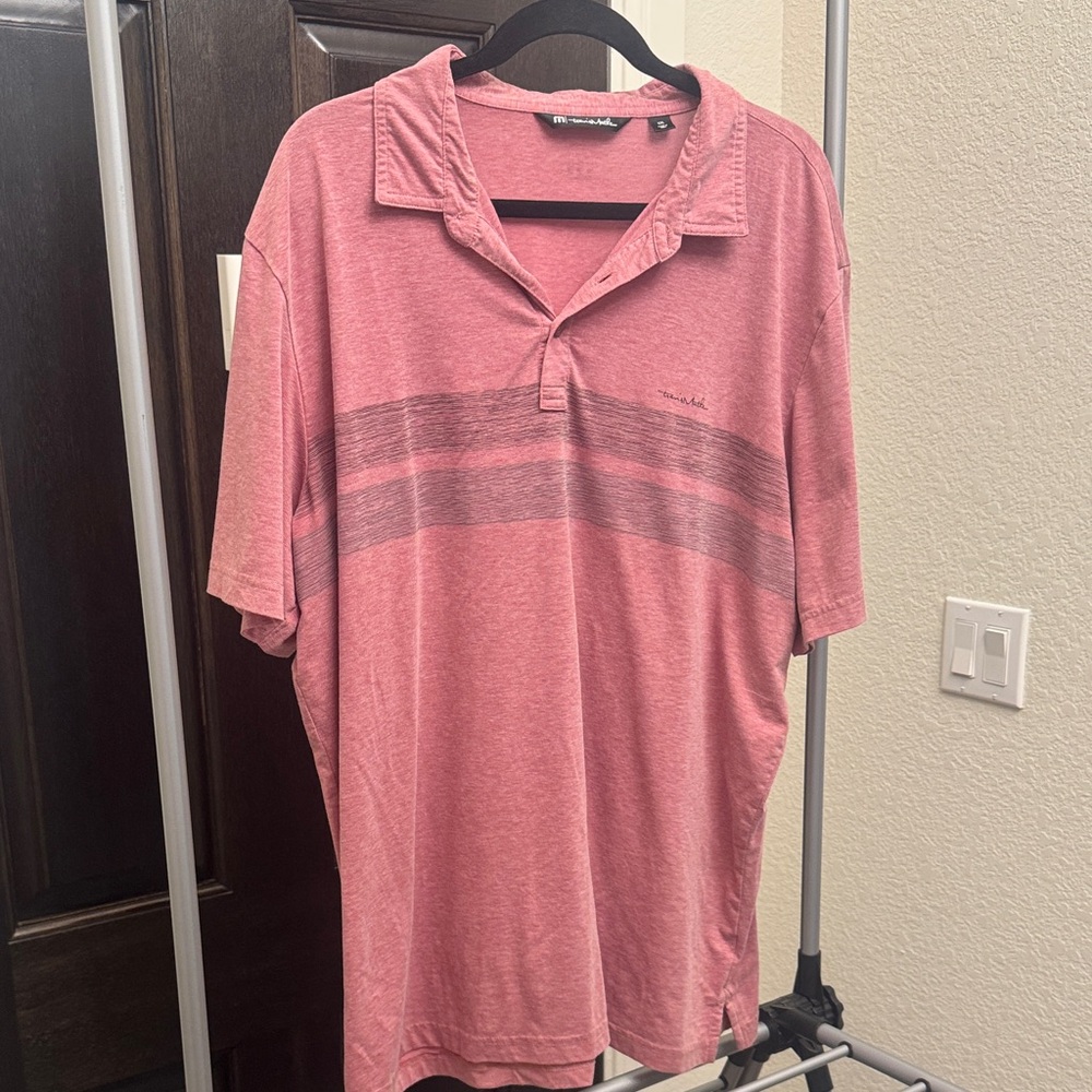 Travis Mathew ‘King of Cabo’ Red Golf Polo Shirt